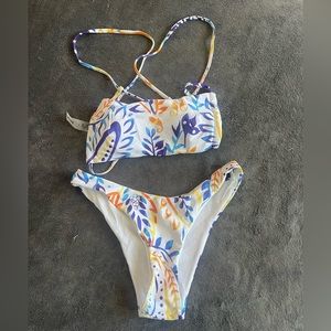 SHEIN multi-colored bikin, hygienic liner intact, size S. NWOT